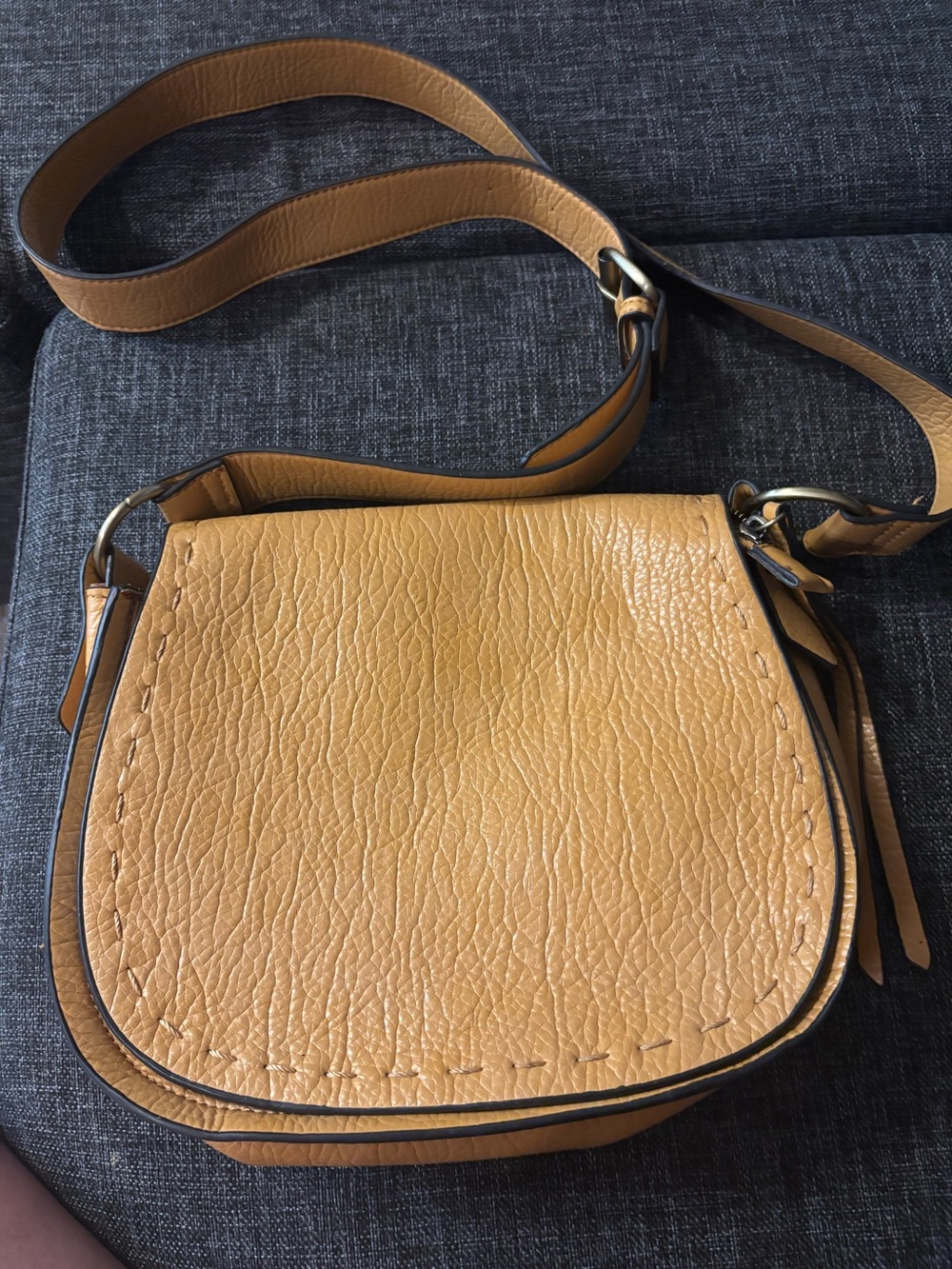 Womens mustard yellow Crossbody Bag - Stylish Everyday Shoulder Bag